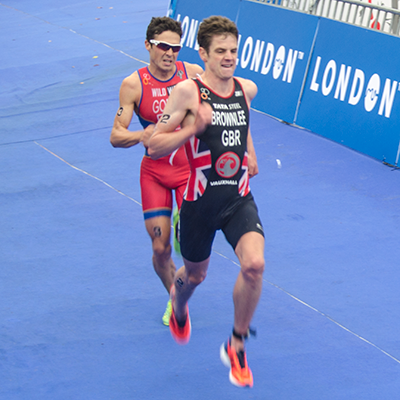 Jonny Borwnlee and Xavier Gomez Running